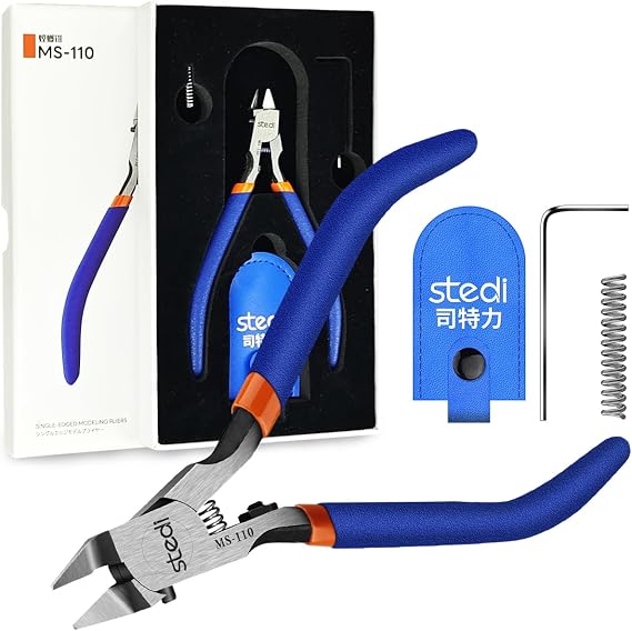 stedi Model Nippers, Sprue Cutter with Ultra-thin Single-Blade | Stiff Spring , Hobby Nippers for Gundam Repairing Plastic Model and Miniature Model