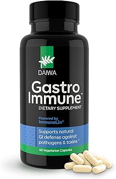 Daiwa GastroImmune - Gut Health and Immunity Supplement - Non-GMO, Protein-Based Formula for Digestive Wellness 60 Capsules