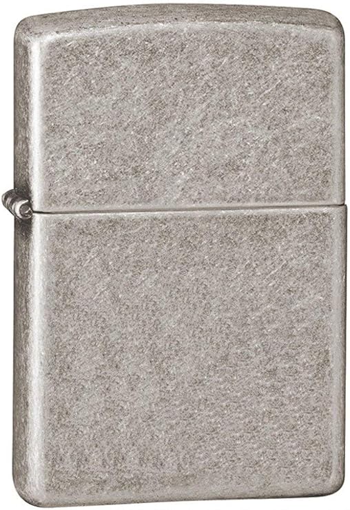 Zippo Armor Pocket Lighter, Antique Silver Plate