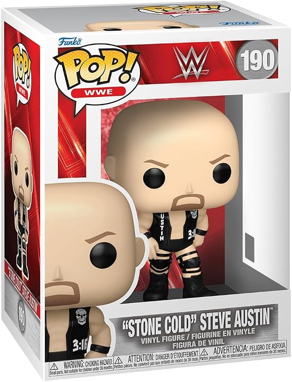 Funko Pop! WWE: Stone Cold Steve Austin - Collectable Vinyl Figure - Gift Idea - Official Merchandise - Toys for Kids & Adults - Sports Fans - Model Figure for Collectors and Display