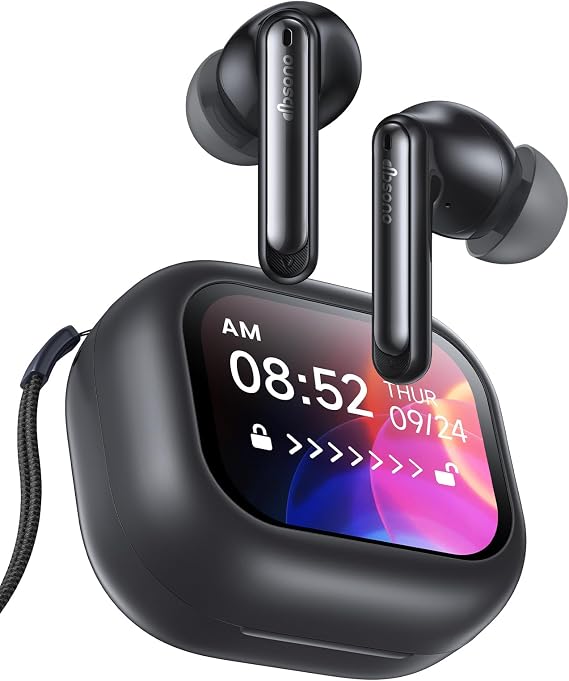 dbsono Wireless Bluetooth Earbuds, 13mm Hi-Fi Bass, 30H Playtime, Black | Touchscreen controls, built-in mic for clear calls, IPX5 water resistance, and a comfortable fit for everyday use or gifting.