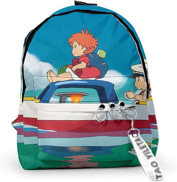 Gake no ue no Ponyo Anime 3D Printing Backpack Rucksack School Bags Daypack Casual Bag for Girls and Boys / 6 One Size