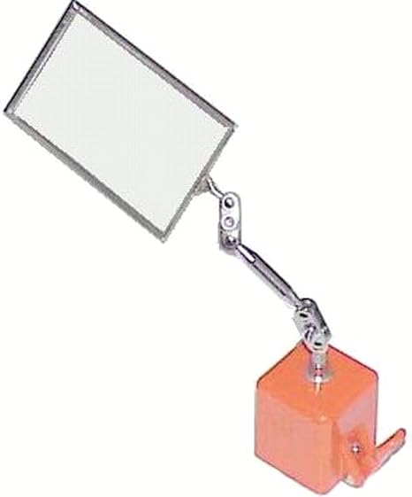 Ullman MX Magnetic Base Rectangular Inspection Mirror, 3-1/2" Length x 2-1/8" Width