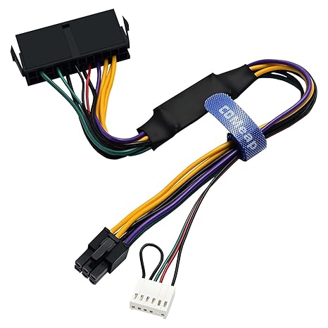 COMeap 24 pin to 6 pin Adapter HP ATX Power Cable Compatible with Z200 Z210 Z220 Z230 Z240 SFF MT TWR Series 4000 6005 8300, ProDesk 600 G1, EliteDesk 800 G1 13.3-inch (34cm)