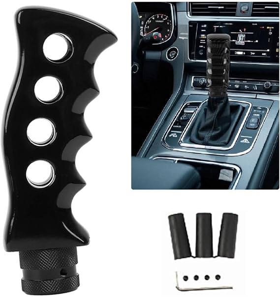 1 Pcs Car Modified Knife Handle Shift Knob,Personalized Decoration Gear Head with Adapter,Automatic Shift Knob Fits for Most Vehicles Black