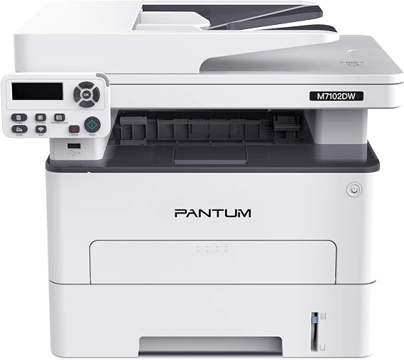 Pantum M7102DW-W5U61A Laser All-in-One Wireless Printer Scanner Copier for Home Office, Black and White, 35 PPM