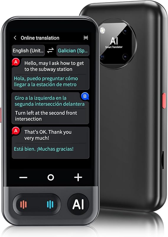 Language Translator Device No WiFi Needed, 2026 Upgraded AI Translator Support ChatGPT,150+ Languages Instant translator Support Offline/Recording/Photo/Voice Translation Real Time for Travel Business