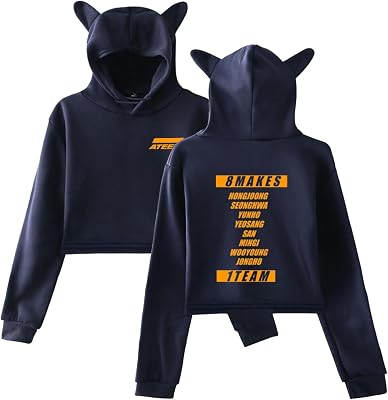 Xkpopfans Hoodie New Album Pullover Wooyoung San Mingi Yeosang Crop Top Sweatshirt