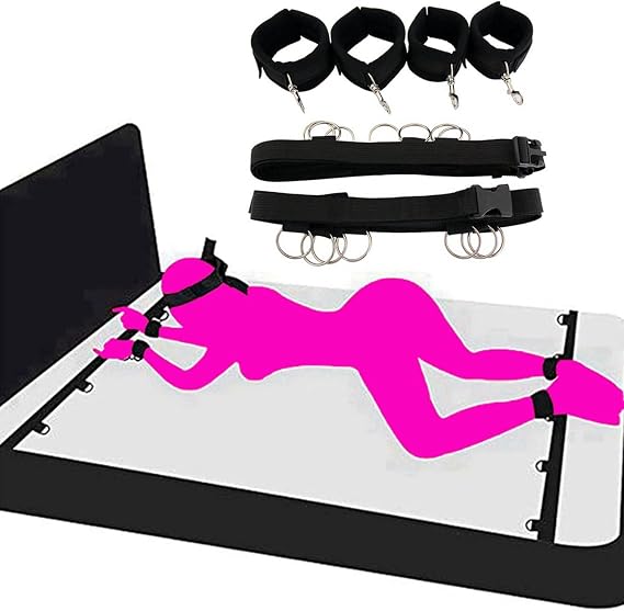 Bed Restraint for Headboard Adults Wrist and Ankle Restraints to Attach to Bed Posts Sex Accessories for Adult Couples Kinky Play Bed Bondaged Restraints Kit Sex Resistance Bands Bed Queen Sweater