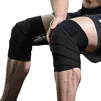 TAVIEW Knee Wraps 1 Pair, Knee Support for Squats, Weightlifting, Powerlifting, Leg Press, and Cross Training - Flexible 72 inch for Men & Women