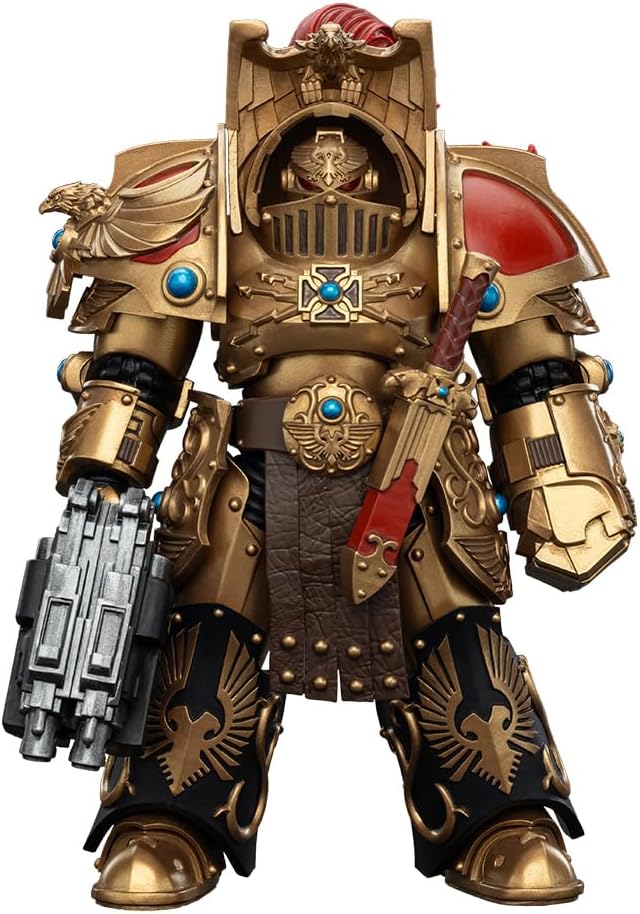 JOYTOY Action Figure 118 Warhammer The Horus Heresy Legio Custodes Aquilon Terminator Squad Aquilon with Lastrum Storm Bolter Collection Model Birthday Gifts
