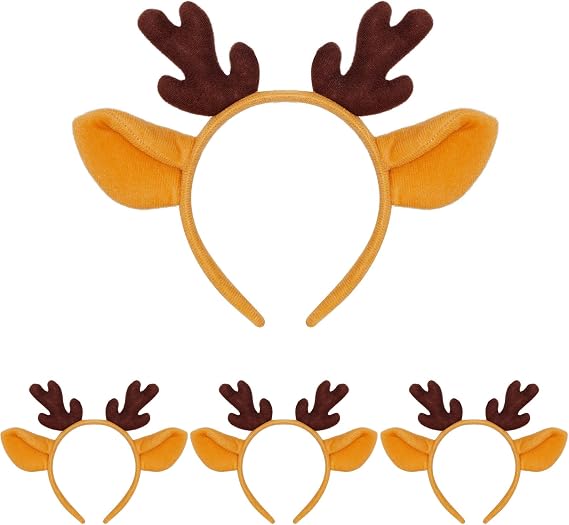 Yolyoo Deer Antlers Headband Reindeer,Deer Costumes for Women Adults Cute Reindeer Antler Head Bands for Halloween Christma