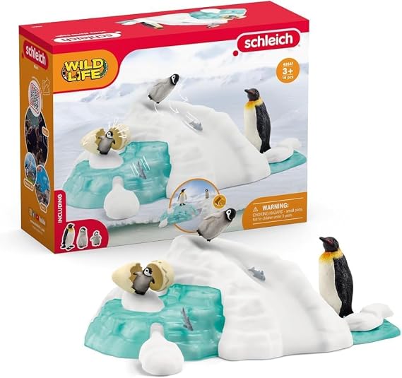 Schleich Wild Life - 14PC Penguin Family Fun Playset - Kids Ages 3+ | 42661