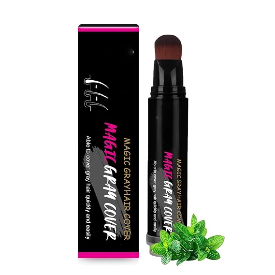 Hair Dye Pen, Black Hair Color Stick, Disposable Washable High Saturation Cover Hair, Portable Hair Dye Pen (Black-Brown)