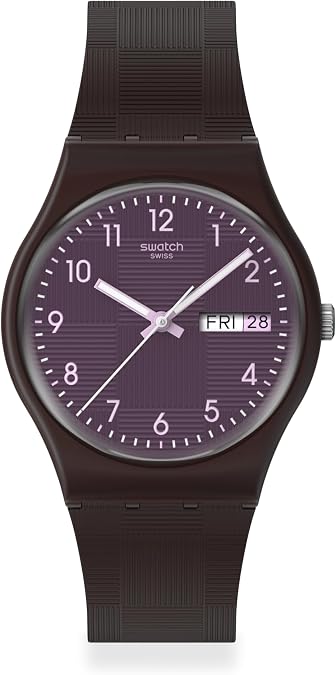 Swatch Unisex Casual Watch Brown Bio-sourced Quartz Weaving Wonders