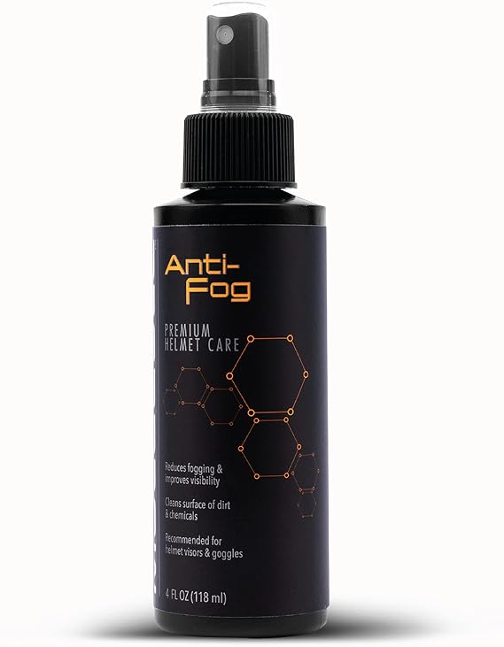 Molecule Helmet Anti-Fog Spray | Premium Helmet Care | Improves Visibility for Helmets, Visors, and Goggles | 4 Ounces
