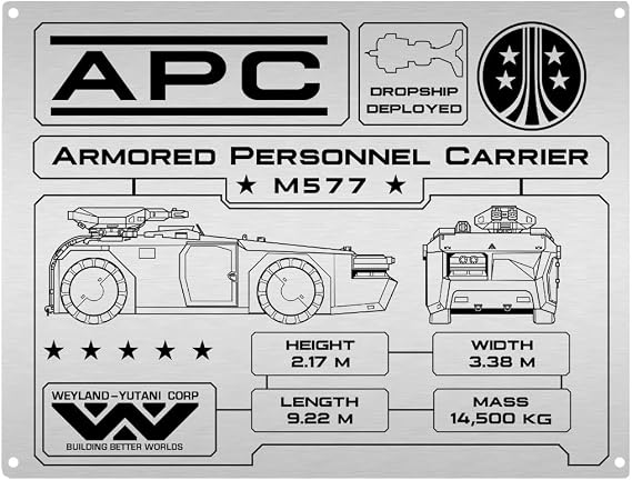 Future of Flight Aliens APC Specifications Data Plate Aluminum Sign