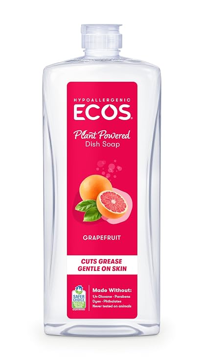 Earth Friendly Products Dishwashing Liquid, Natural Grapefruit, 25 Ounces, Orange (PL972212)