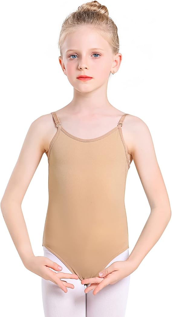Gymnastics Leotards for Girls Nude Leotard Seamless Undergarment with Adjustable Straps Suit for Girls Women