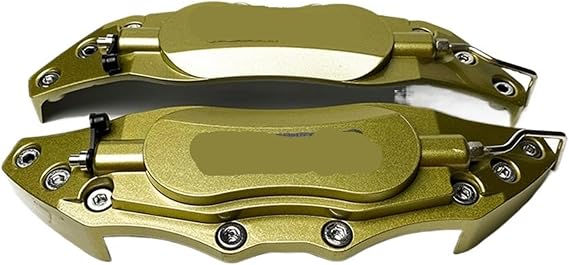 2Pcs Aluminum Endless Brake Caliper Covers Fit for BMW, Fit for Mercedes Fit for Benz, Fit for Audi, Fit for VW, Fit for Peugeot, Fit for Fiat - Car Styling (14-19 Inch)(2Pcs L Size Gold)