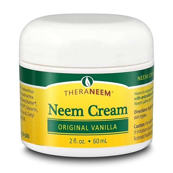 TheraNeem Neem Cream for Women & Men, Lotion for Dry Skin, 2 fl oz