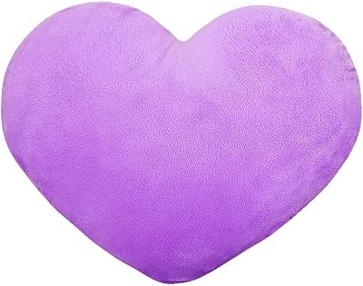 Heart-Shaped Throw Pillow Love Cute Plush Pillow Decorative Kids Room, Girls Bedroom, Home Decoration-Purple,30cm=11.8in