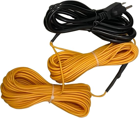98Ft Soil Heating Cable for Greenhouse 200 W Electric Carbon Fiber Soil Heat Cable with Thermostat for Plant Soil Garden, Cold Frame (Temperature 131F)