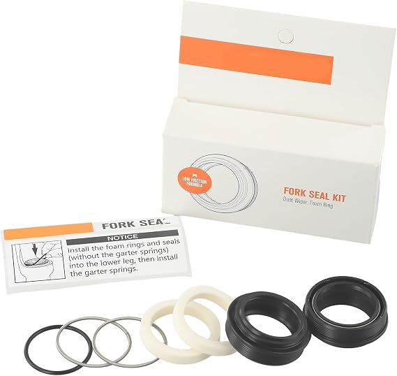 Bicycle Fork Dust Seal 30-40mm for Fox/for Rockshox/for Manitou/SR for SUNTOUR Bike Parts, Replacement Suspension Fork Dust Wiper Kit, Seal Kit with Foam Rings(38x48mm)