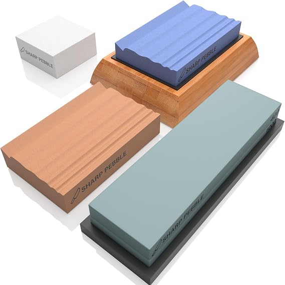 Sharp Pebble Two Side 400/1000 Grit Knife Sharpening Stone and Woodworking Dual Grit Sharpening Stones Grit 400 & 1000