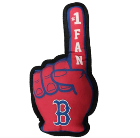 MLB Number ONE Fan Toy. Sports Dog Toy with Double Stitched Trim and Tough Nylon Material Filled with Chewable Polyfil and Inner Squeaker with Team Logo/Color