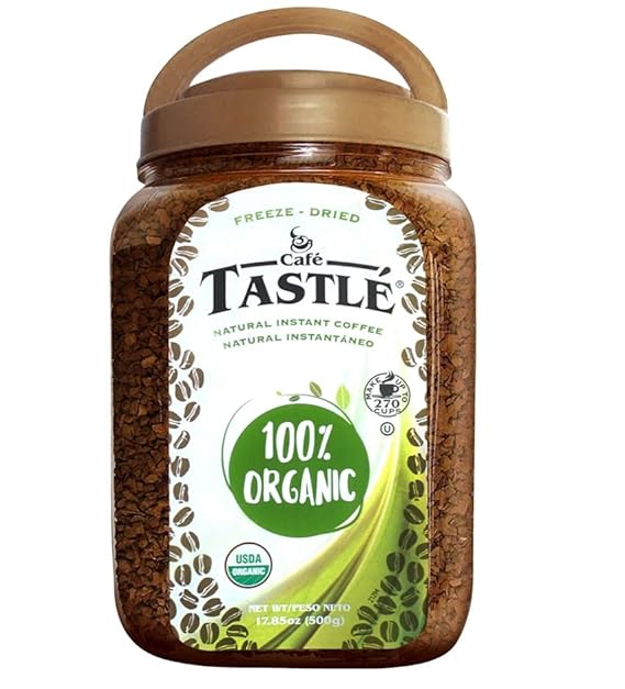 Cafe Tastle 100% Organic Instant Coffee, 17.85 Ounce