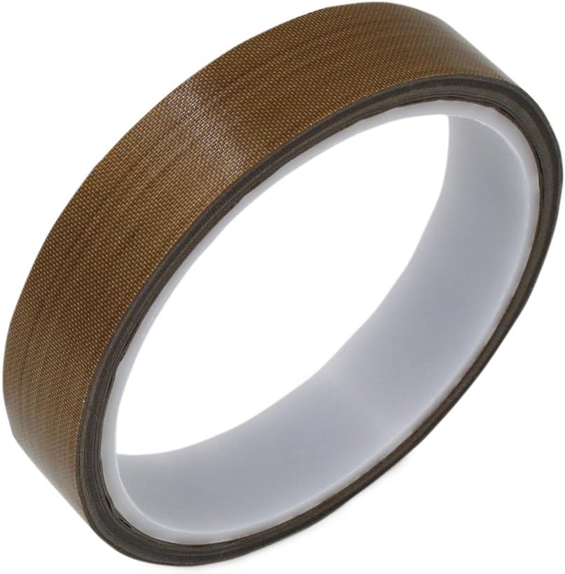 13mm x 10M(33ft) PTFE Adhesive Cloth Tape, PTFE High Temperature Insulating Electrical Tape for Vacuum Sealer Machine Bag Sealer