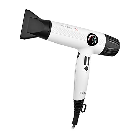 StyleCraft Instinct-X Professional Hair Dryer Brushless Motor with Digital Display, 2 Nozzles and 1 Diffuser
