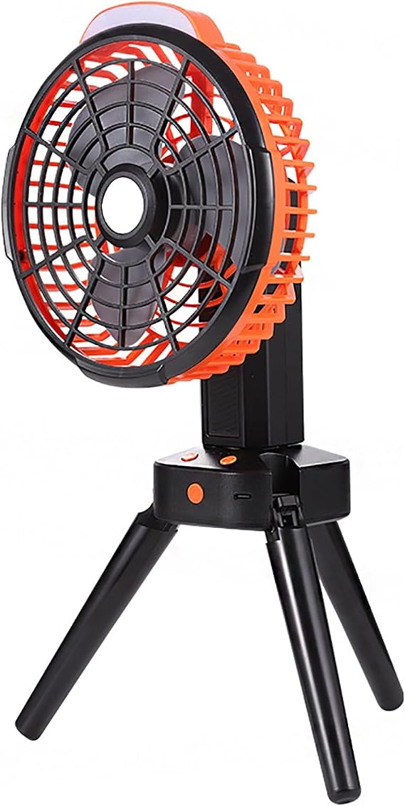 7800mAh Camping Fan with LED Lantern, 270Oscillating Portable Fan Battery Powered Fan Rechargeable Camping Fan, Personal Desk Fan Tent Fan Outdoor Fan with Hanging Hook