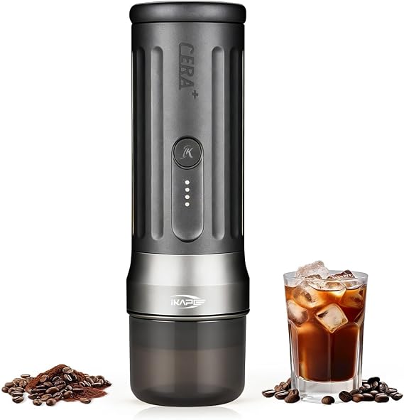 IKAPE KAPO K2 Pro Portable Espresso Machine with Bluetooth APP Connect & 58mm Bottomless Basket, Electric Coffee Maker 20 Bar Pressure, for Home, Travel, Camping