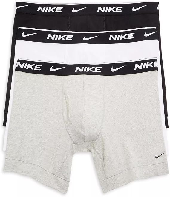 Nike Men's Essential Cotton Stretch W/Fly Boxer Brief Underwear (3-pack)