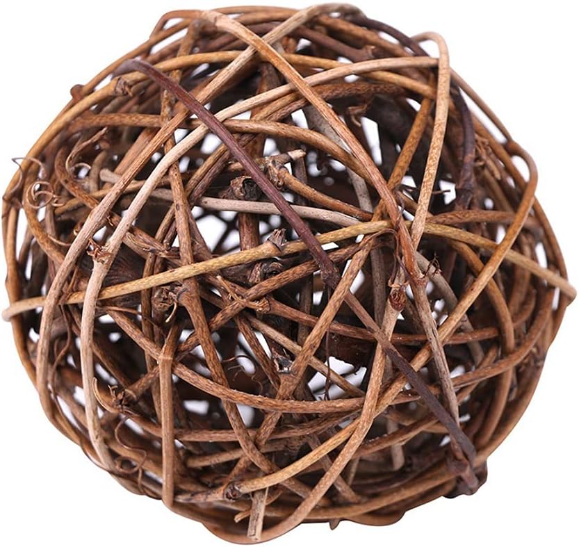 8101220cm Wicker Rattan Balls, Handmade Natural Vine Balls Decorative Ball Ornaments for DIY Craft, Party, Wedding, Table, Garden, Pet Toys, Christmas Decoration