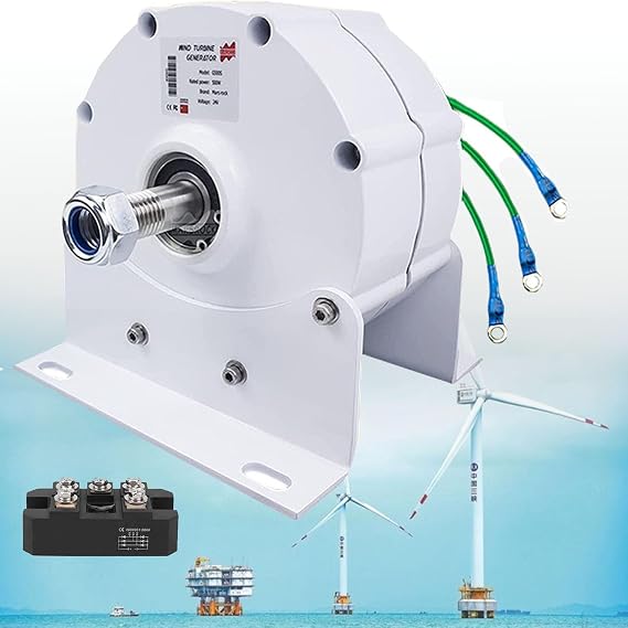 5000W 6000W 8000W 9000W 10000W 12000W Three-Phase Alternator, Rare Earth Ndfeb Permanent Magnet Electric Motor Generator DIY Ac Alternator Permanent Magnet Motor,Dynamo,9000W-24V