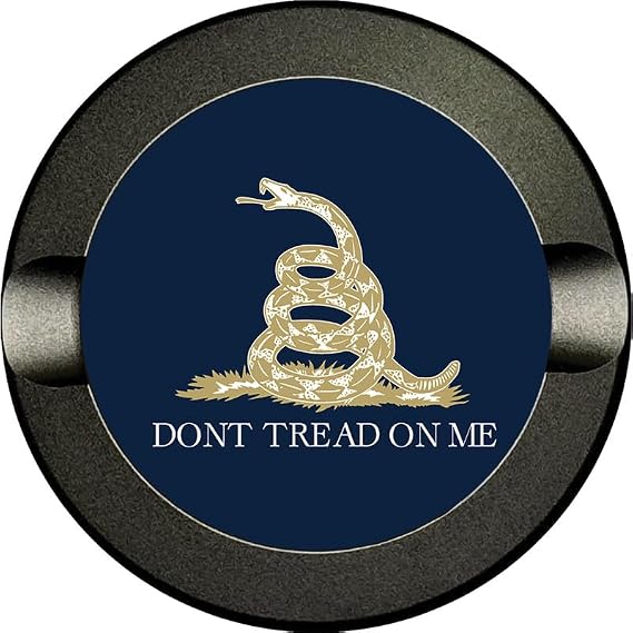 Metal Zyn Container | Metal Zyn Holder | Zyn Metal Can | Metal Container for Zyn Holder | Metal Zyn Pouch Cans | Don't Tread on Me Flag | Gadsden Flag | Navy Beige White