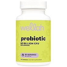 Wellah Probiotic for Women (60 Billion CFU) 60 Capsules - with Acacia Fiber, Cranberry Extract, D-Mannose