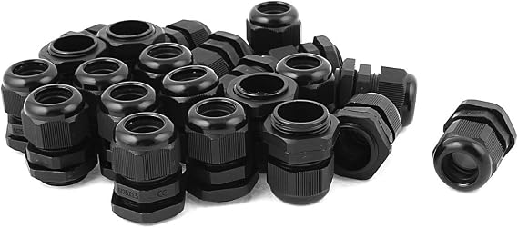 Aexit Plastic Waterproof Cables & Interconnects Connector M25 13-18mm Diameter Cable Power Cables Gland 22pcs