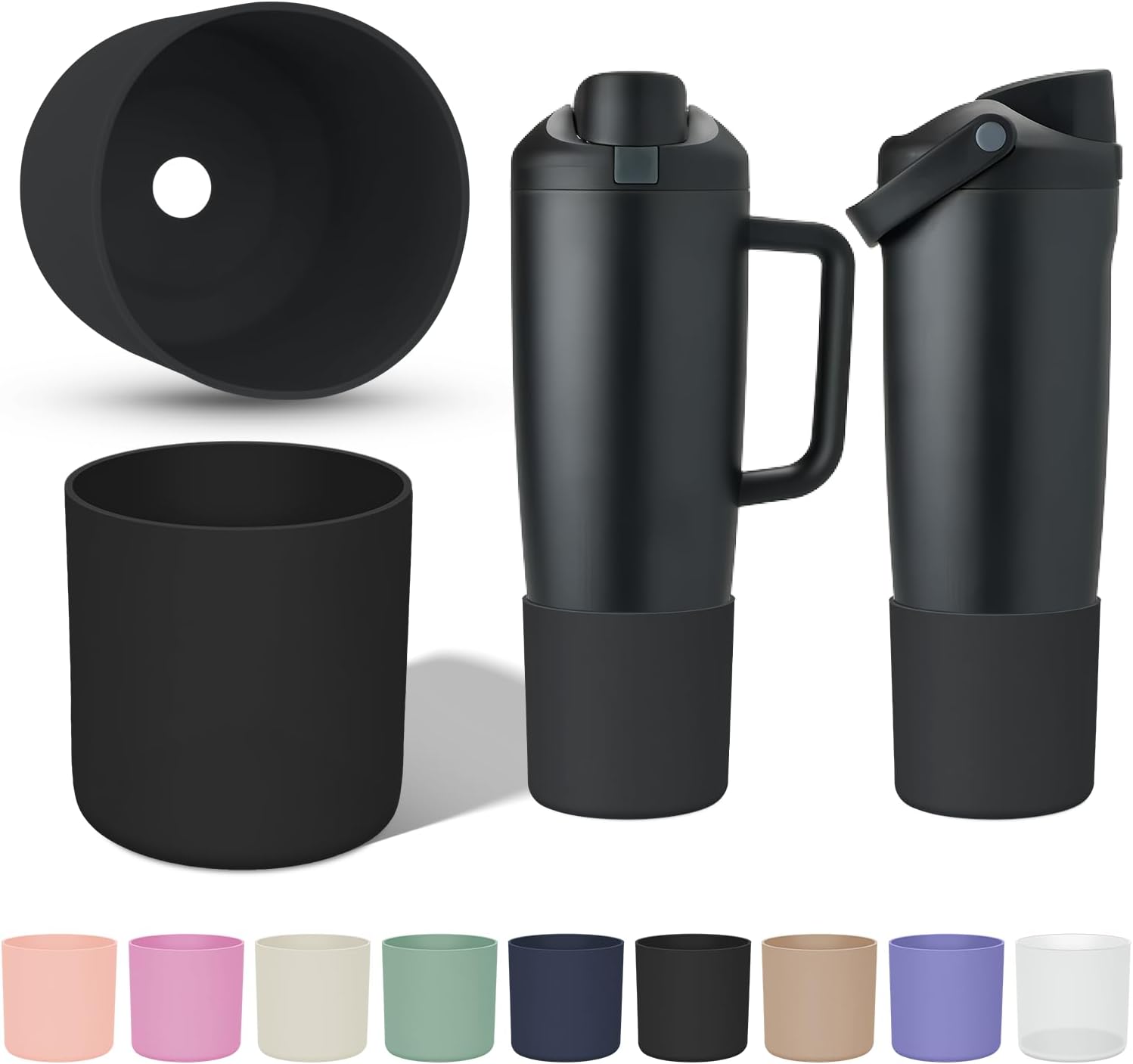 2Pcs Higher Boot Compatible with Owala Freesip Sway 30oz & 40oz, Tall Anti-Slip Prevents Scratches Protective Sleeve for Sway Water Bottle & Tumbler