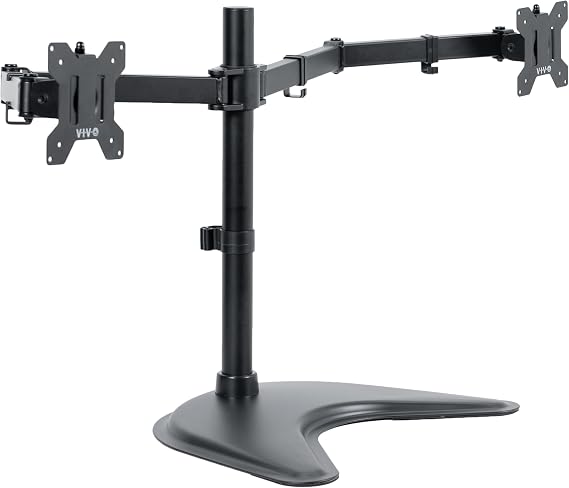 VIVO Dual LED LCD Monitor Free-Standing Desk Stand