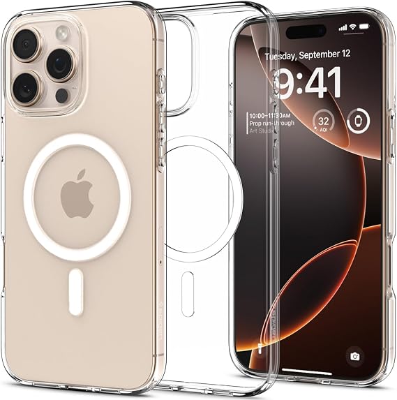Spigen iPhone 16 Pro ile Uyumlu MagSafe Kılıf Liquid Crystal Mag Fit Sararmaya Dayanıklı ince Şeffaf Kapak - ACS08389 (Spigen TR Garantili)