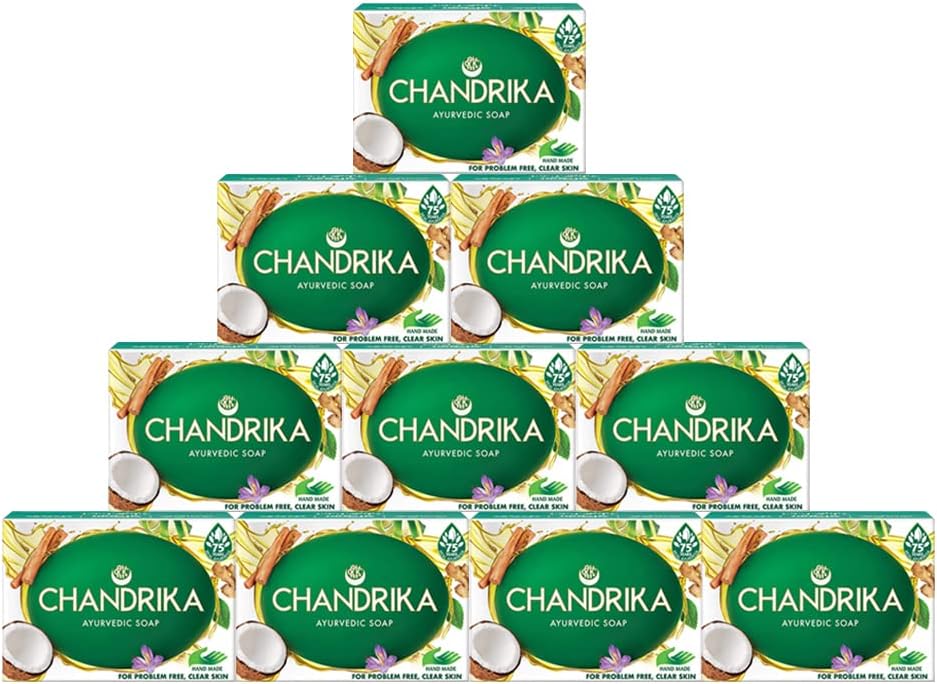Original Chandrika Herbal Ayurvedic Soap 10 x 70g