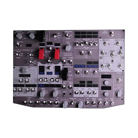 XMalNexity B107 B737 Flight Simulator Overhead Panel for MSFS 2020 2024 Xplane 12, Backlit Aluminum Housing OVHD with Auto-Return Switches, Compatible with PMDG ZiboMod iFly, Home Cockpit