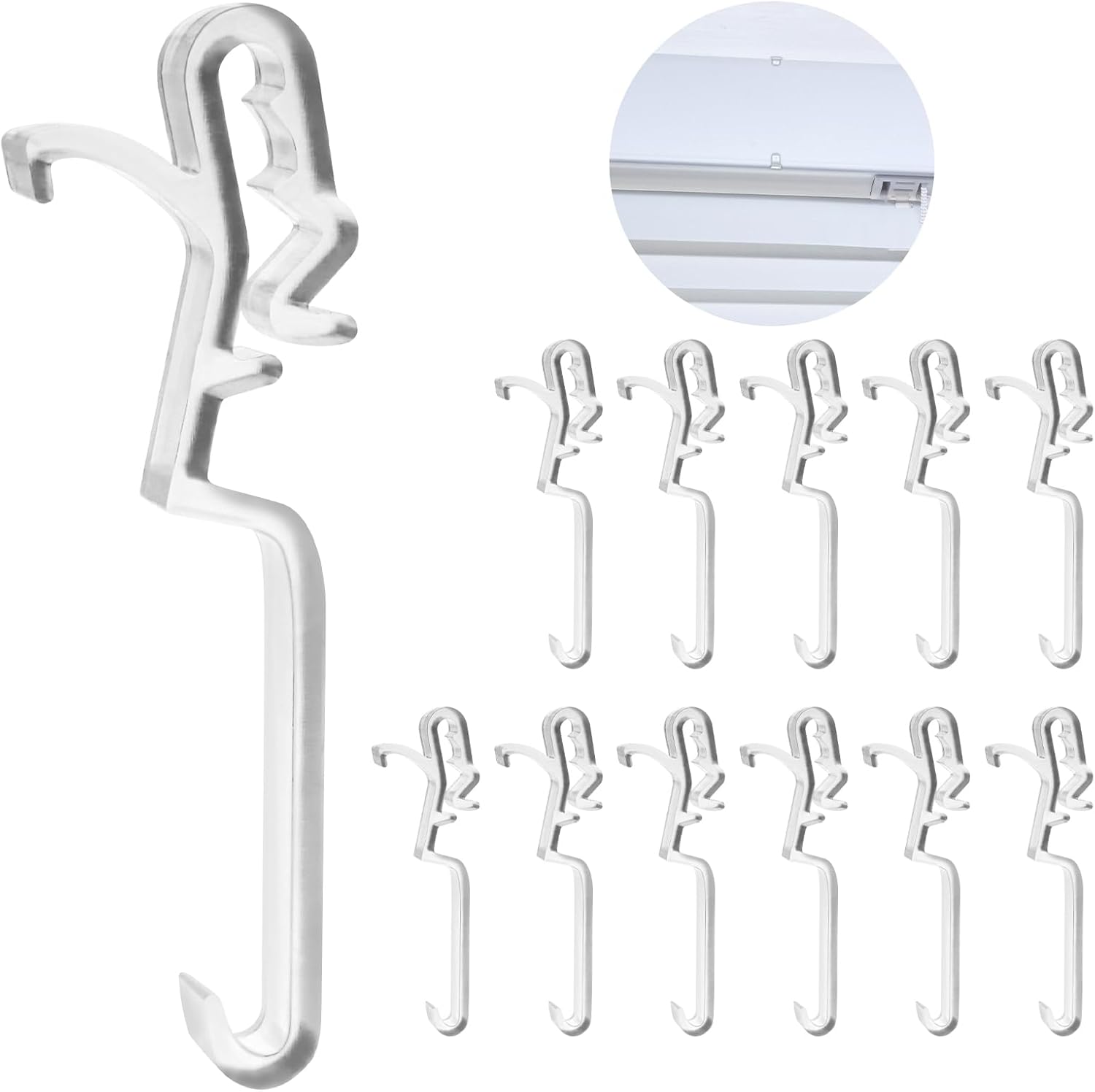 Clips for Hunter Douglas Blinds, 12Pcs Clear Valance Clips Replacement Parts for Hunter Douglas Country Woods and Faux Wood Blinds