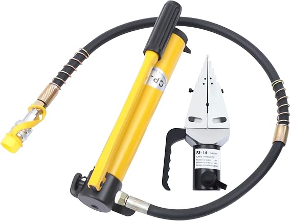 Portable Hydraulic Flange Spreader and Splitter Tool, 14 Ton Manual Hydraulic Pump Kit with Flange Expander and Stretching Pliers for Pipe Repair, Construction, and Maintenance Efficient Separation