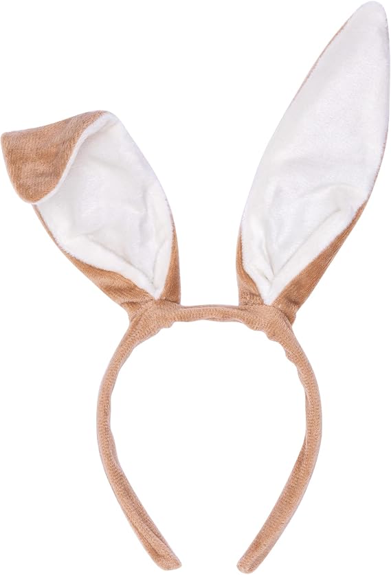 Rabbit Ears Headband Brown Bunny Hare Fancy Dress Easter Accessory