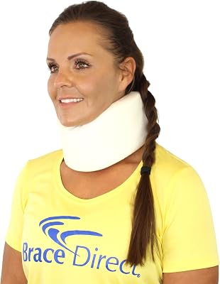Brace Direct Foam Cervical Neck Collar for Neck Injuries, Aligns The Spine, Rehabilitates Neck, Head Spinal Injuries - Provides Pain Relief, Support, Limits Mobility & Provides Protection